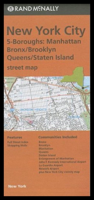 【预售】Folded Map New York City 5 Boroughs Street, NY