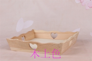 外贸木制居家收纳松木茶盘托盘客厅 蝶骨巴特干果盘面包盘