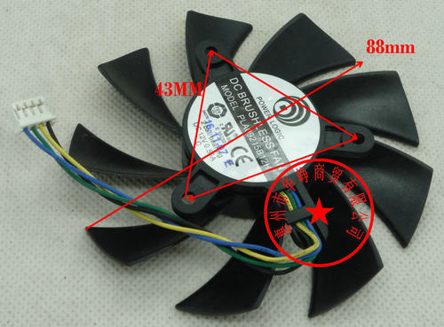 N460GTX N560GTX 570 580GTX HD6870显卡风扇PLA09215B12H HZDO