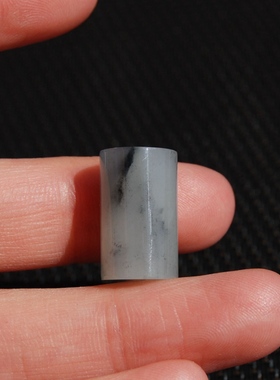 直径10MM新疆和田玉籽料 青花 勒子珠 顶珠 腰珠133#桶珠项链挂坠