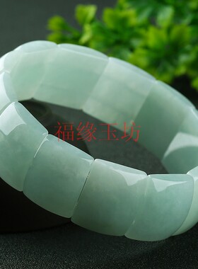a货手串竹排男女款饰品缅甸玉石