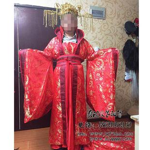 出租反串杨贵妃武则天服装 拖尾古装女汉服皇后妃子 年会服装租赁