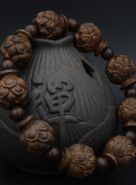 沉香木文玩雕刻男女款送礼佛珠