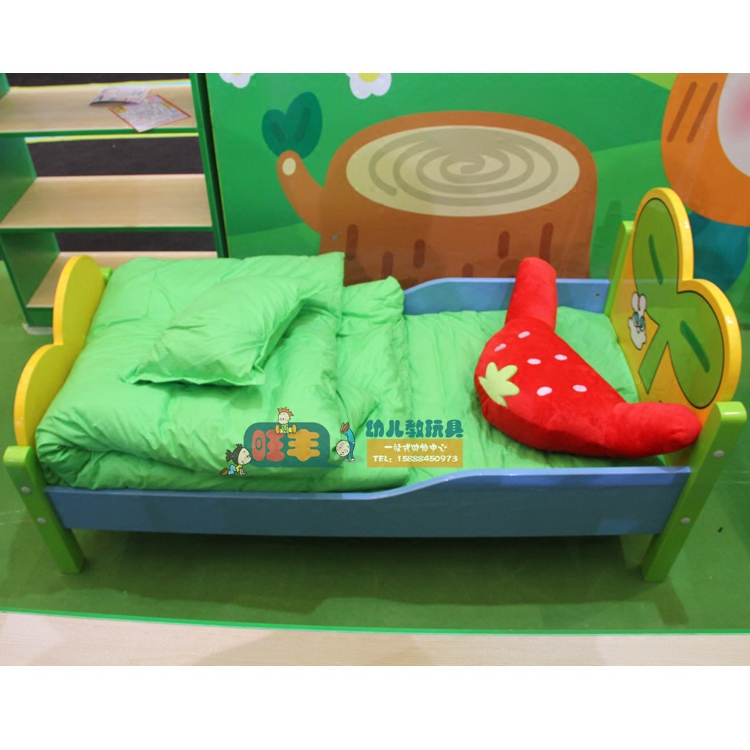 热销 新款幼儿园儿童床木制床 彩色幼儿床 学生床 午休床午睡床