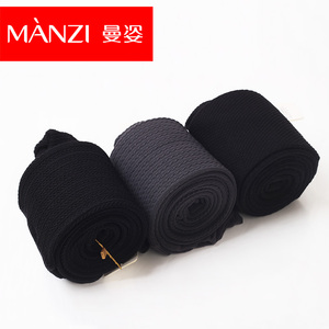曼姿秋冬加厚提花打底一体裤 3000D韩版显瘦麦穗87101 麻花87102