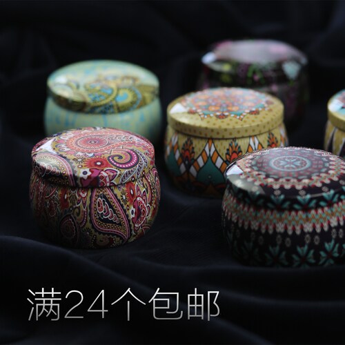 小铁盒花茶罐宝宝满月梨膏罐