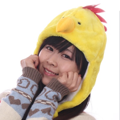 黄色大公鸡卡通帽子动物帽子小鸡帽子厂家直销舞台道具小朋友最爱