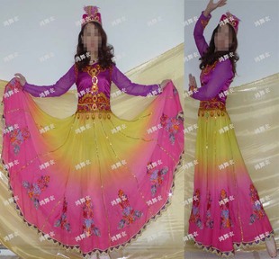 1445 民族服装 维吾尔族 舞蹈服装 刺绣高档 鸿舞衣推荐