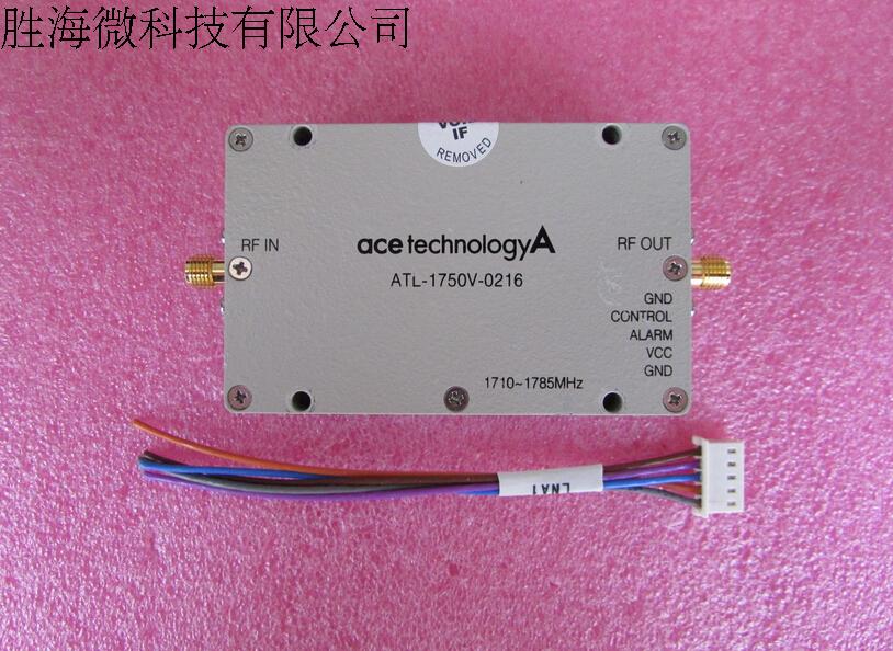 Ace进口  ATL-1750V-0216 1710-1785MHz 17dB射频微波AGC 增益控制放大器 质量包好，包能用  可提供详细测试图 工作频率: 1710-1785MHz 增益: 17dB（增益控制0-10dB) 控制电压0-5V 输出功率: 8dBm 工作电压：+12V /