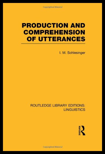 【预售】production and comprehension of utterances (rle l