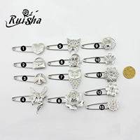 RuiSha Ретро брошь, аксессуар, кардиган, свитер, серебряная накидка, DIY