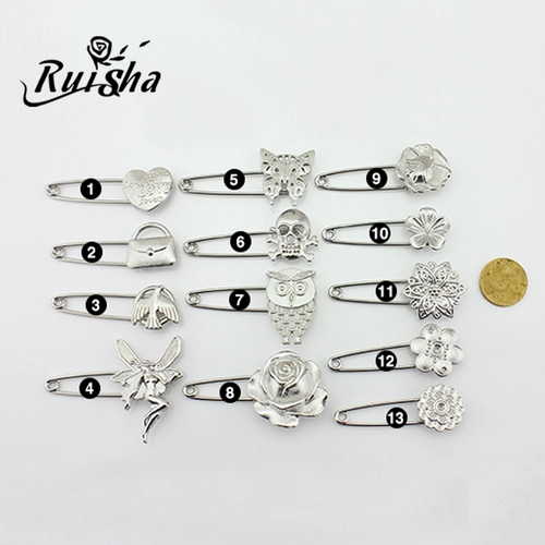 RuiSha Ретро брошь, аксессуар, кардиган, свитер, серебряная накидка, DIY