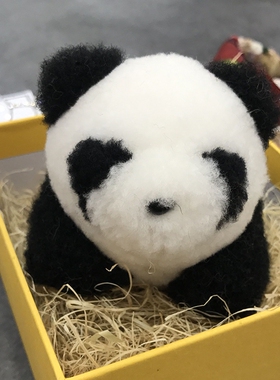 cc家皮草 真羊毛萌宠小熊猫皮草挂件 车挂件 钥匙扣 皮草挂件挂饰