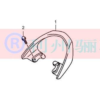 GW250摩托车后扶手后货架组成尾翼GW25S F板后尾货架