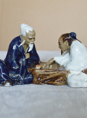 假山盆景摆件陶瓷吸水人物