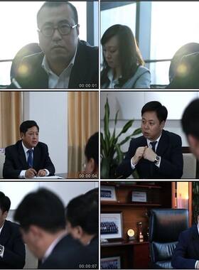公司企业会议开会领导签字写东西高清实拍视频素材