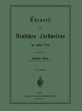 【预订】Chronik Des Deutschen Forstwesens Im...