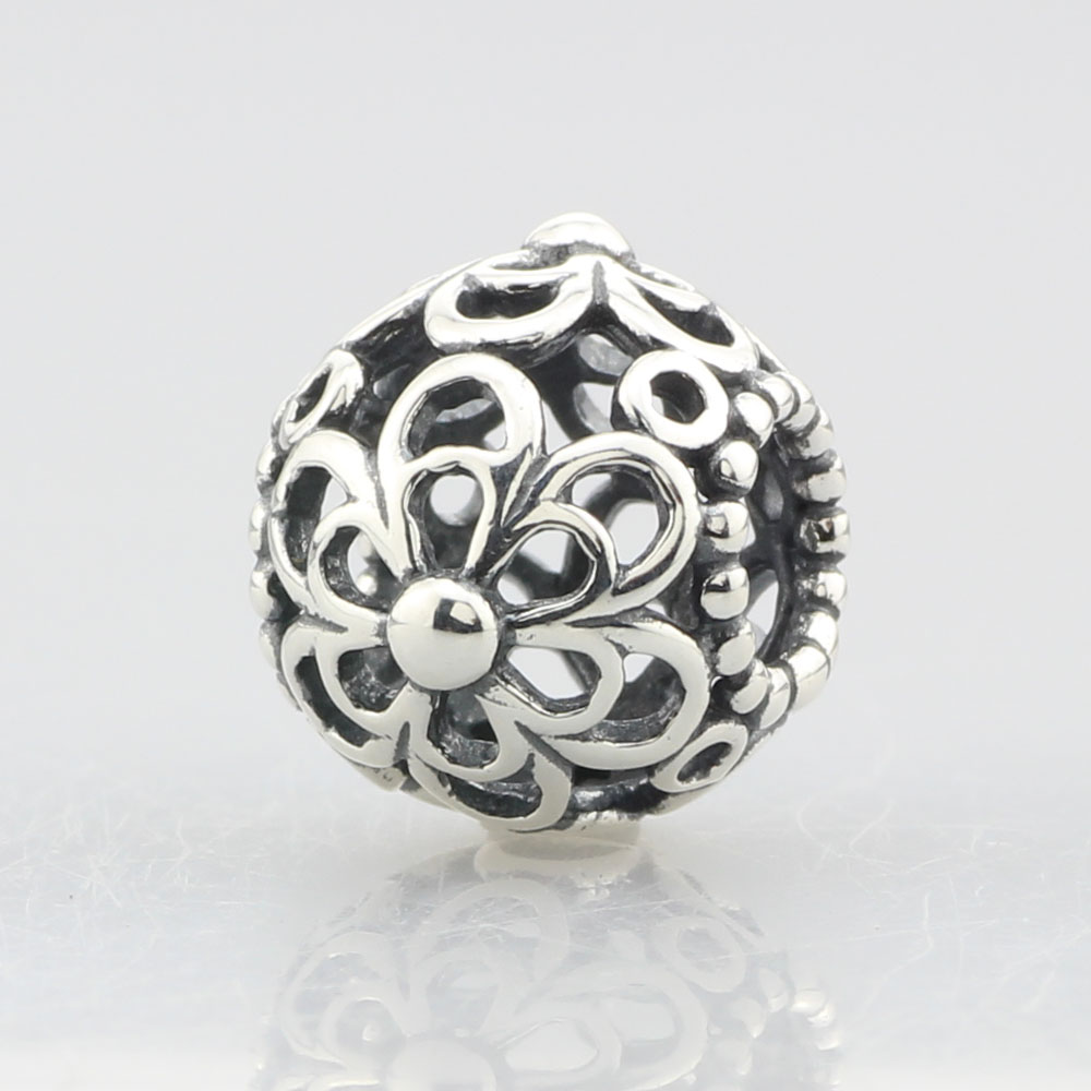 s925纯银 雏菊的魅力 菊花珠 金属珠 魅力星尘珠 手链手镯串珠