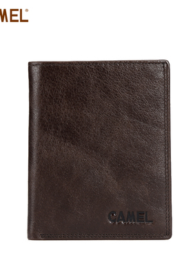 【非卖品】camel骆驼 优质牛皮 2012 竖款 时尚男钱包 MC151006