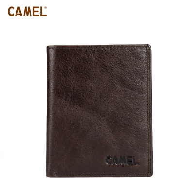 【非卖品】camel骆驼 优质牛皮 2012 竖款 时尚男钱包 MC151006