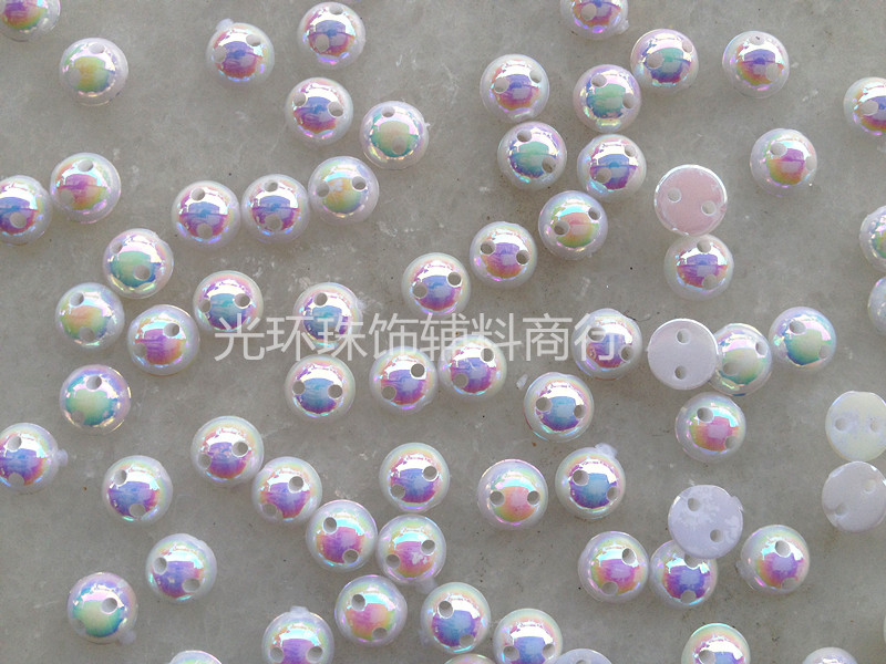 diy台湾白色婚纱光珠