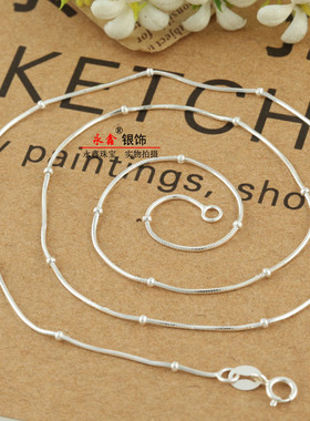 999纯银项链女轻奢蛇骨链短款