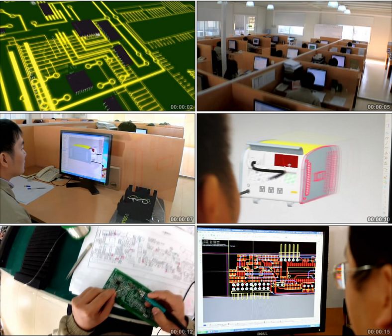 芯片制作科学研究工业设计生产制作中国高清实拍视频素材