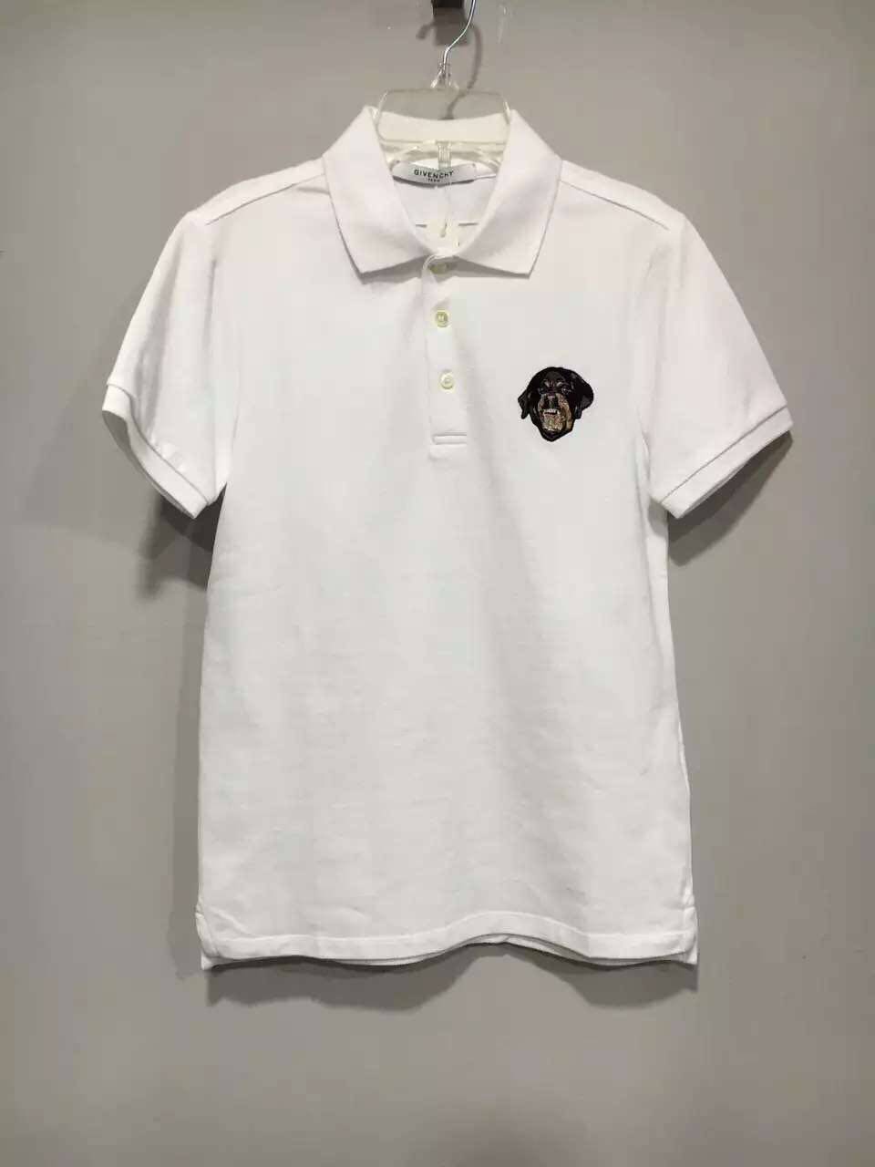 布言布语* 16年春装新款 高支棉 狗头 翻领t恤 黑白两色