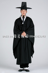 新款韩国进口洋缎子男士韩服/地上死者的韩服/H-M01106-3