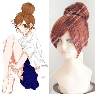 cosplay假发 濑户口优 榎本夏树 橘棕色 大发包 造型发 动漫道具