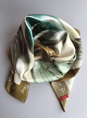 Tous 星球印花 斜纹真丝 丝巾