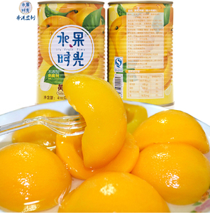 25.8元包邮  水果时光 黄桃罐头410g*6罐 包邮