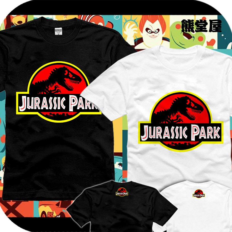 霸王龙公园斯皮尔伯格霸王龙世界衣服纯棉短袖t恤韩版男女
