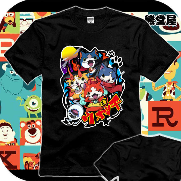 衣服纯棉短袖T恤妖怪手表地缚猫维斯帕小狛次郎地缚喵浮游喵