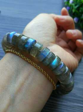 大颗粒拉长石手串