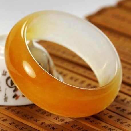 正品新疆戈壁玉金丝玉手镯 玉器玉石天然彩玉冰种黄龙玉手镯