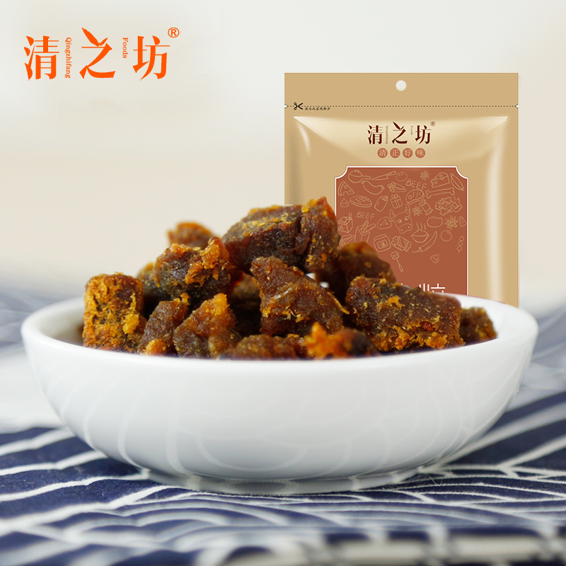 ¡¾ÇåÖ®·»-½´¿¾Å£ÈâÁ£128g¡¿ ÁãʳС³Ô xo½´¿¾Å£ÈâÁ£ Å£Èâ¸É