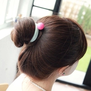 Know Richie authentic Korean hair accessories macarons ball bracelet hair tie elastic rope sponge ring headdress