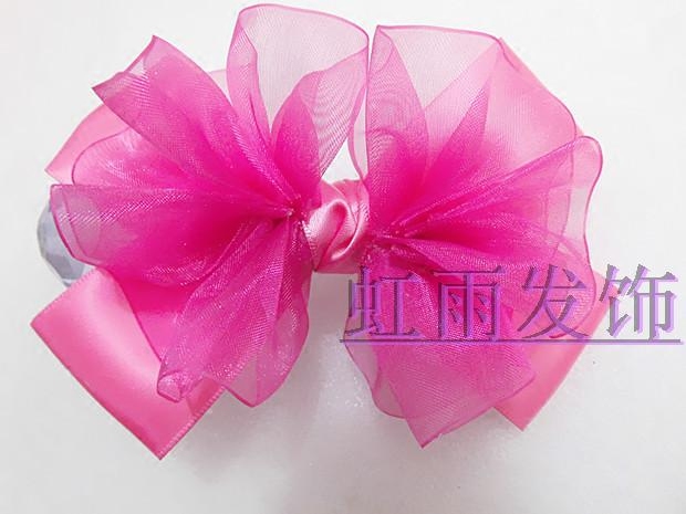 学生表演发饰幼儿园舞蹈头花小女孩蝴蝶结发夹女童玫红绿黄色发卡在类目 童装/婴儿装/亲子装, 儿童配饰, 发饰中 - 来自Buy2taobao.com提供专业的淘宝代购服务