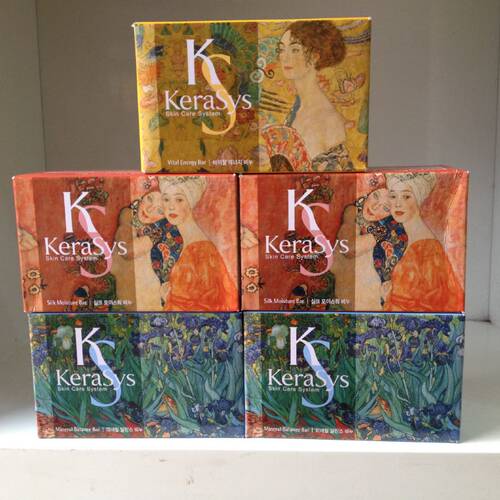 韩国正品卡莱丝kerasys名画KS香水皂100克x5块新老包装随机 - 封面