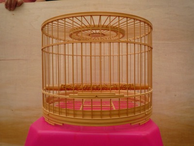 涿州张永华鸟笼鸟具 打瓦线小笸箩底靛颏笼 红子笼 （不含鸟杠）