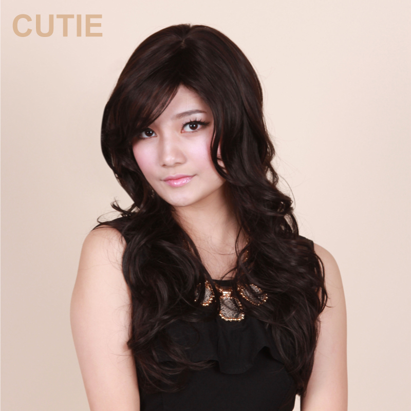 娇滴滴蓬松斜刘海假发包邮