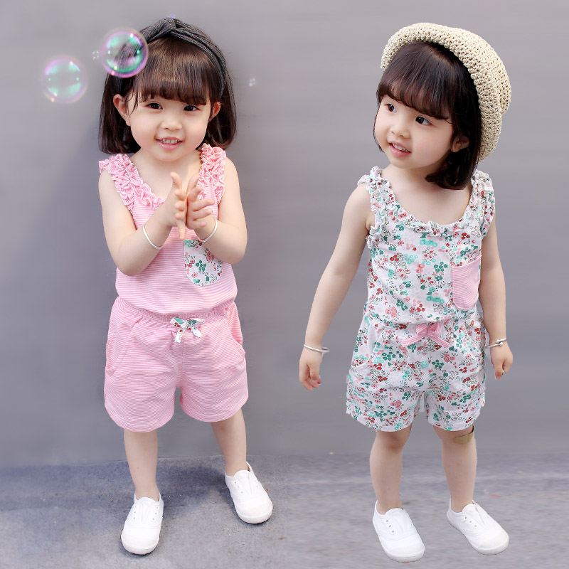 女童1夏裝0女寶寶衣服裝2小童3歲半時髦童裝4周歲韓版洋氣套裝潮5