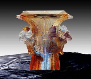 JP琉璃AG 包邮 正品 四羊方尊 羊年新品 0938 古法琉璃摆件