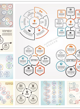 A1781矢量信息图元素图表分类标签素材 AI设计素材