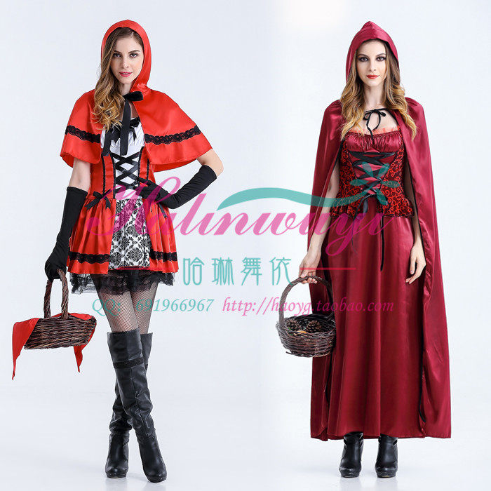 Cosplay万圣节服装 成人小红帽角色扮演 小红帽公主裙 化妆舞会款