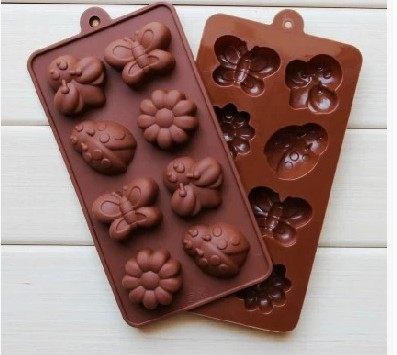 8连蜜蜂甲虫,花朵硅胶巧克力模 手工皂模,厨房/烹饪用具,烘焙模具,淘宝优惠券,粉丝福利购,淘宝优惠卷