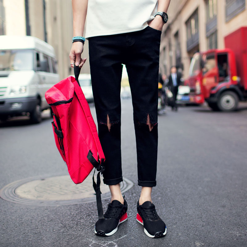 Jeans pour adolescent pieds Slim pour Quatre saisons - Ref 1464677 Image 1