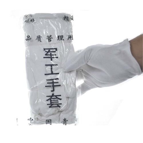 军工电子司机开车耐磨棉汗布手套