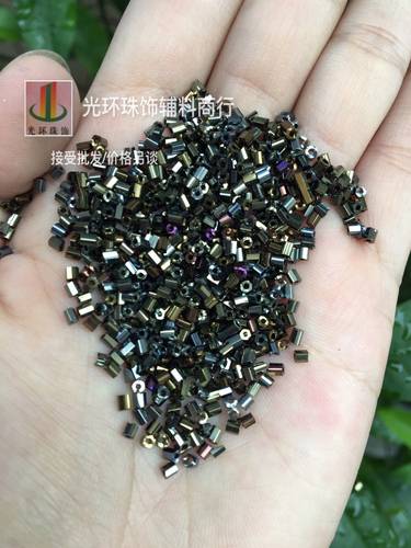 diy灰色玻璃辅料手工珠管